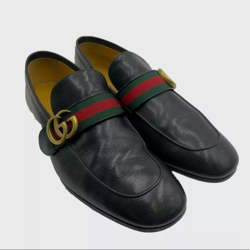 Gucci Mens Black Donnie GG Loafers EU6/US7